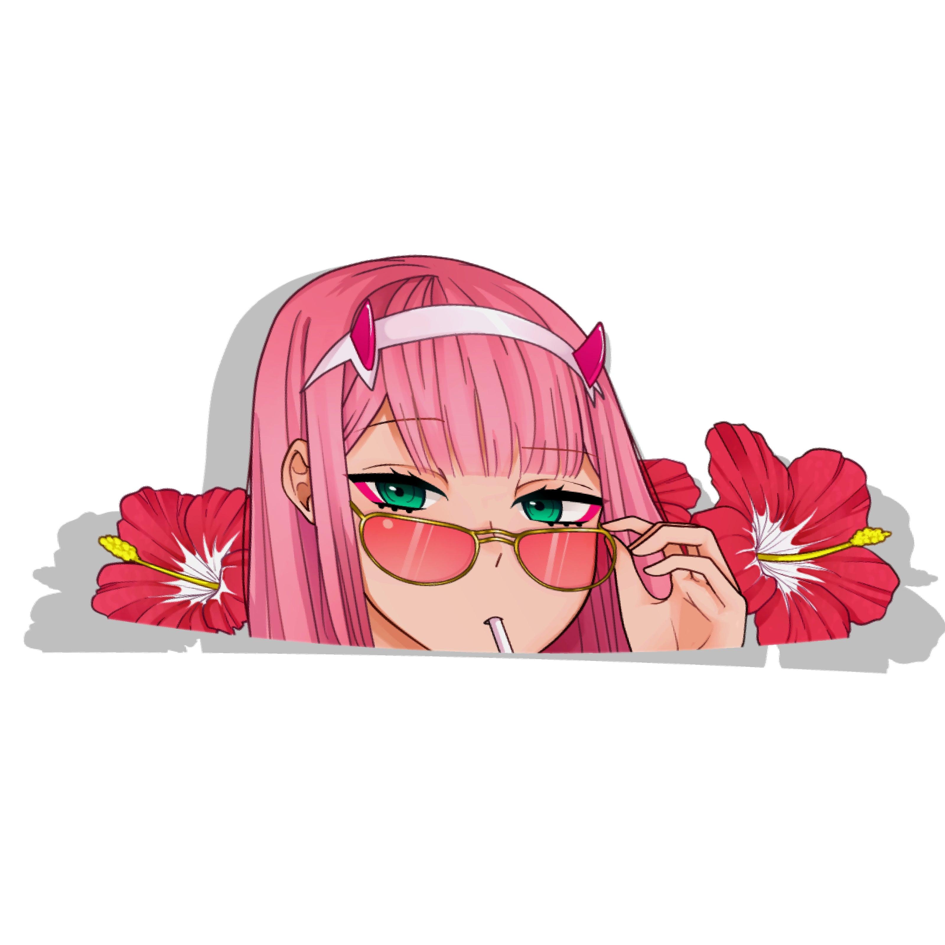 Zero Two Peeker sticker – Kona Bae Co.