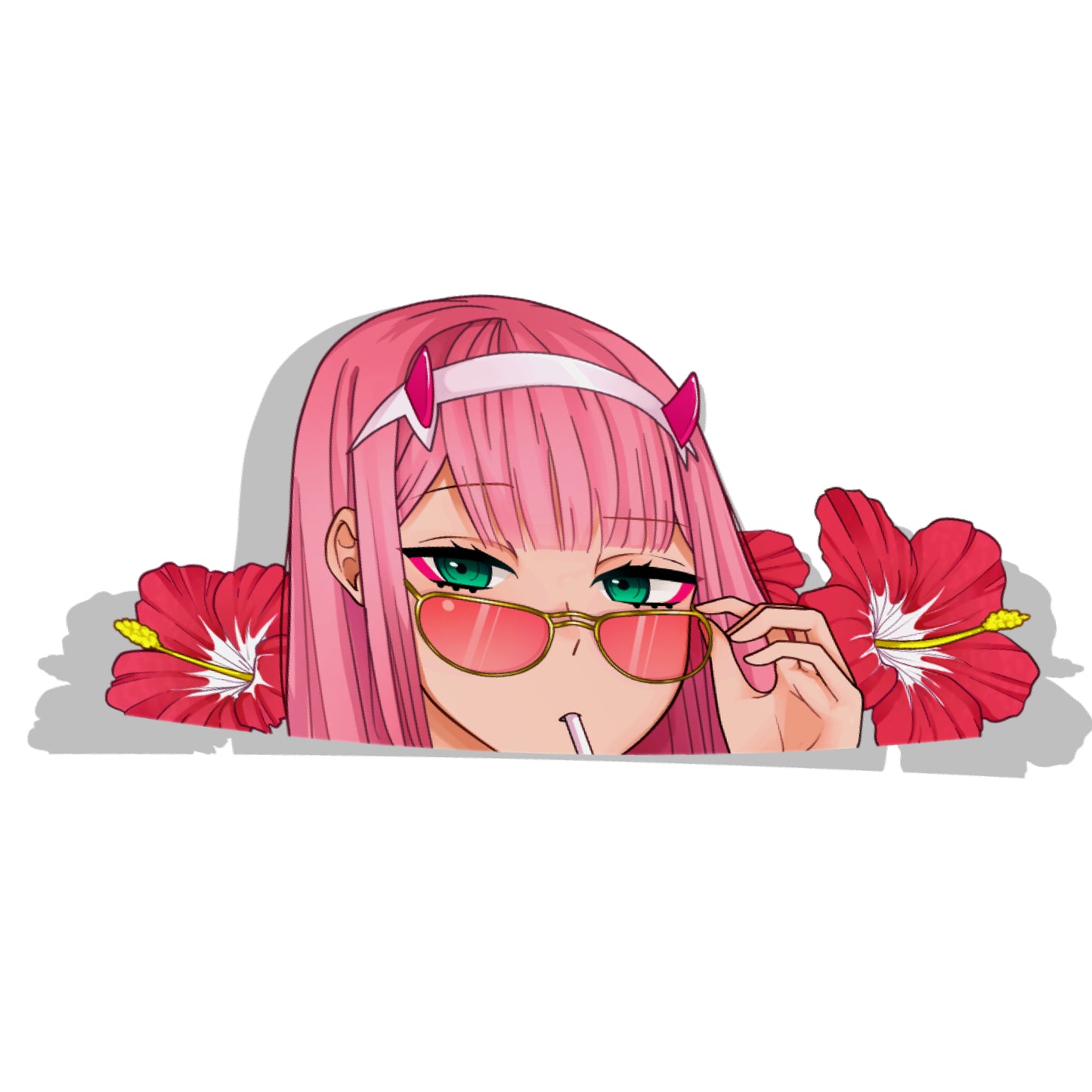 Zero Two Peeker sticker