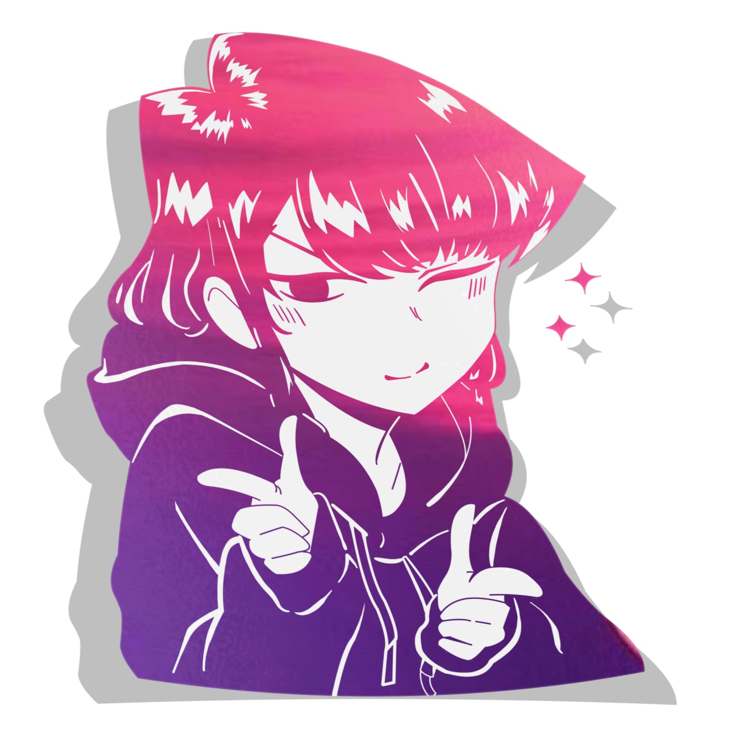 Komi Finger Guns Aesthetic