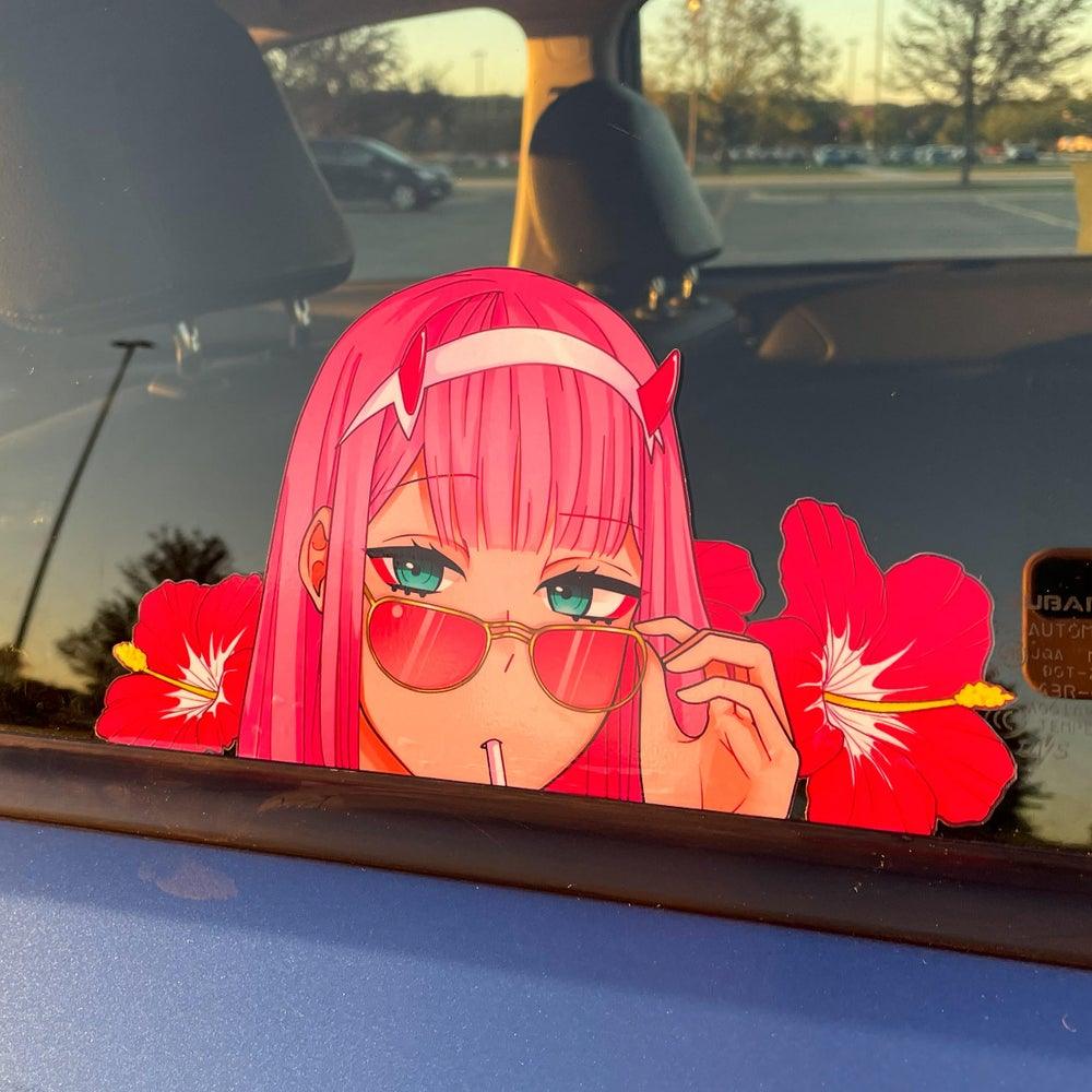 Zero Two Peeker sticker - Kona Bae Co.